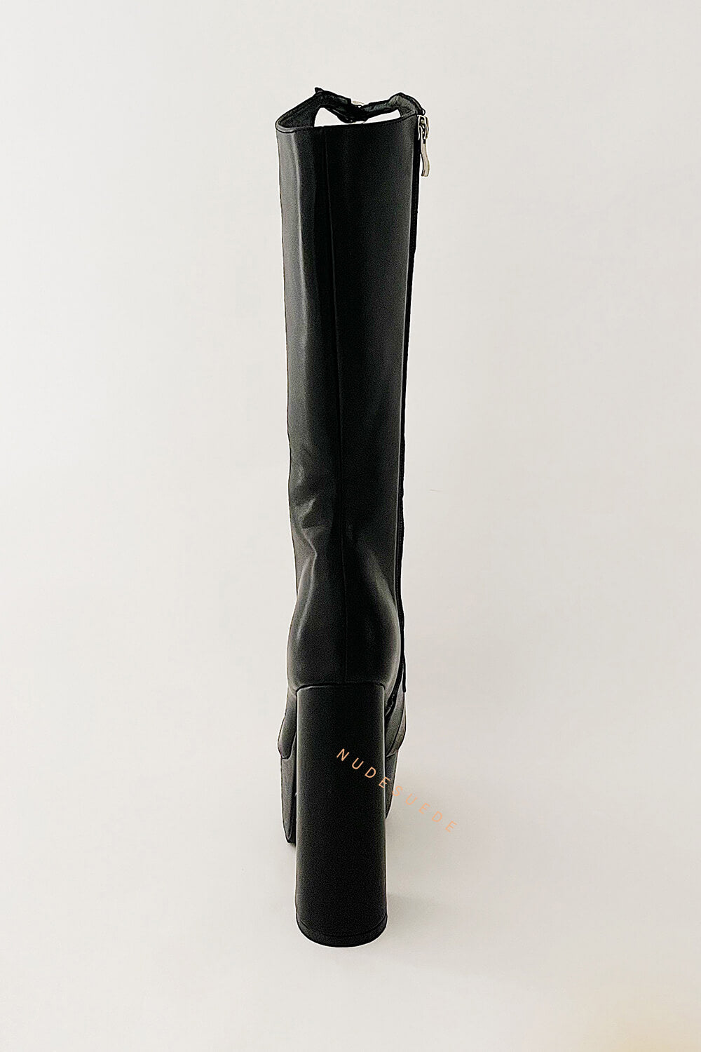 Faux Leather Multi Strap Fastened Up Platform Knee High Boots