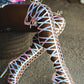 Pink Hologram Python Caged Front Lace-Up Over-The-Knee Stiletto Boots