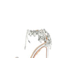 Crystal-Embellished Metallic Barely There Stiletto Heel - Silver